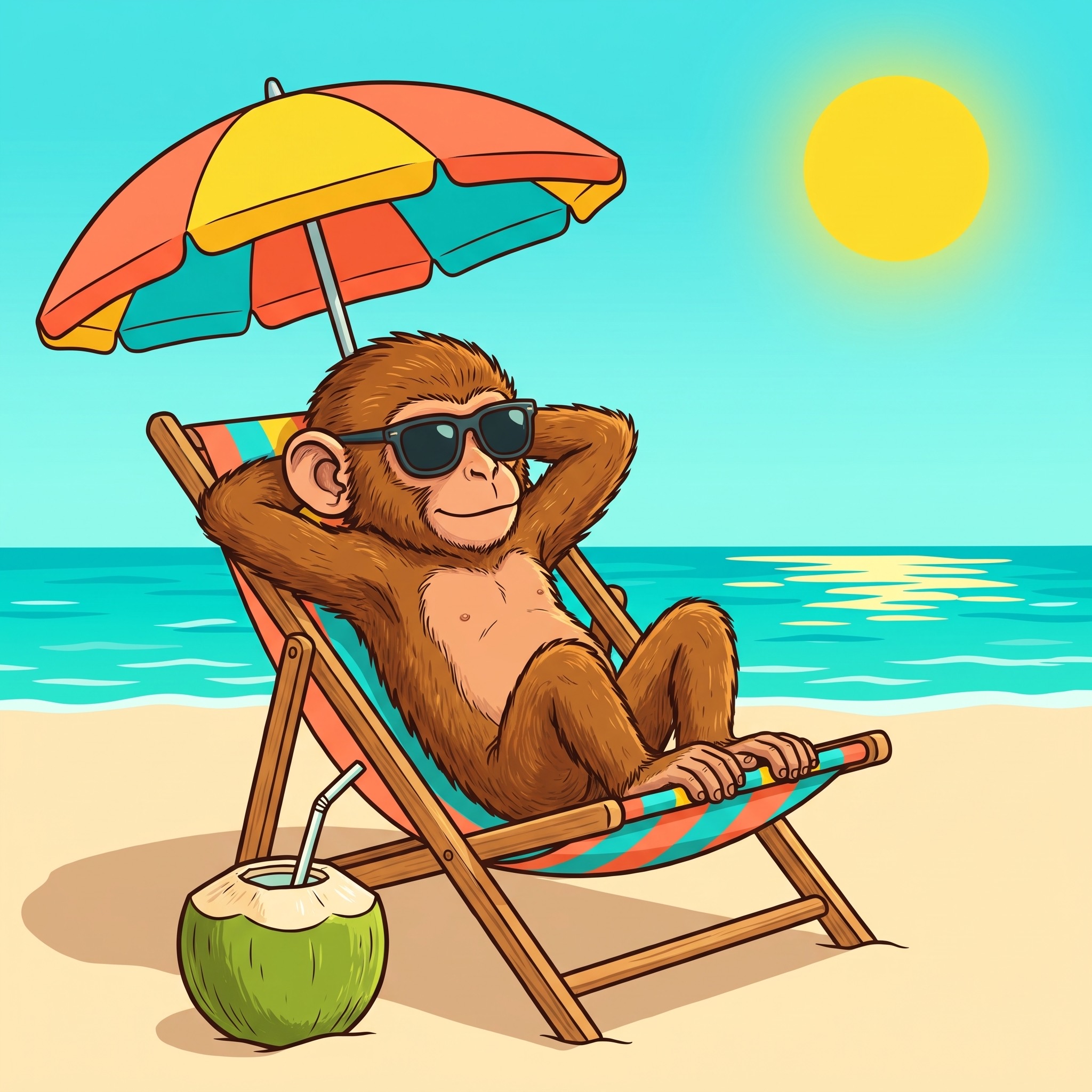 get liquid — ape enjoying life outside